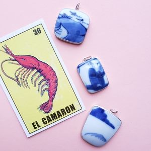 Lot of Porcelain Sterling Fragment Charms, New!